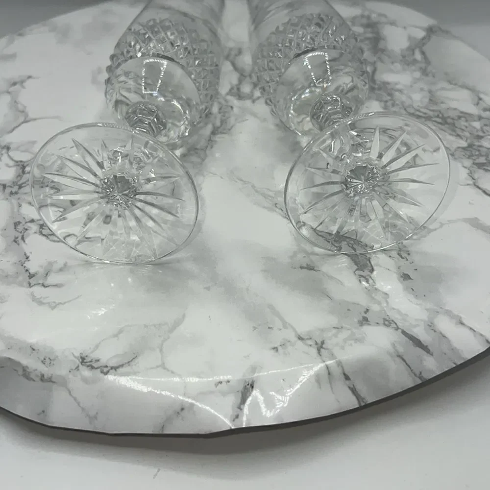 GALWAY CRYSTAL Champagne Flutes Claddagh Etched